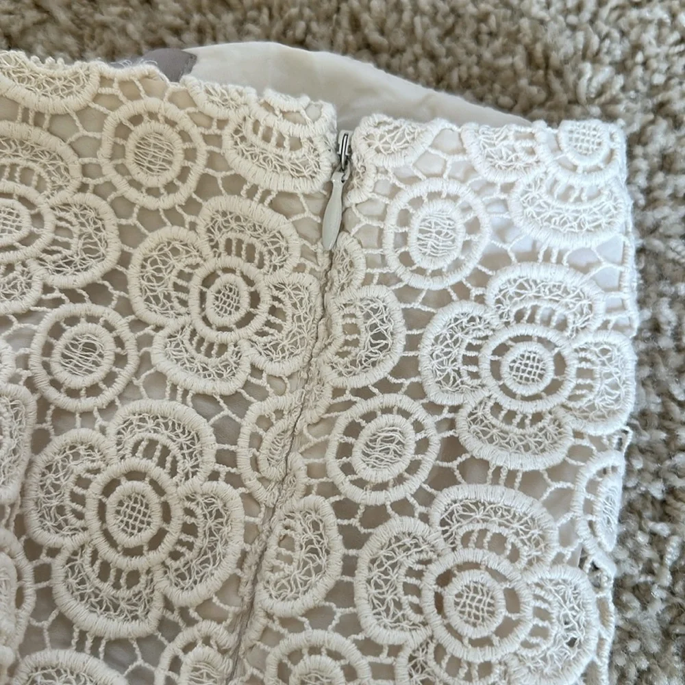 Banana Republic Cream Lace Short Size 6 - Picture 4 of 6